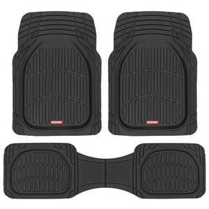 Alfombrillas Motor Trend FlexTough para coches, alfombrillas negras para todo tipo de clima, color negro