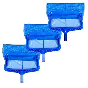 SmartClear SPAG75300-3 Pro Series Redes para piscina, paquete de 3, juego de rastrillo de hojas con profundidad, F