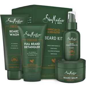 Kit de barba SheaMoisture para hombres: lavado de barba, aceite acondicionador para barba, barba completa D