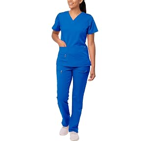 Conjunto médico Adar Pro Breakthrough Plus para mujer: top con cuello en V mejorado y protección múltiple