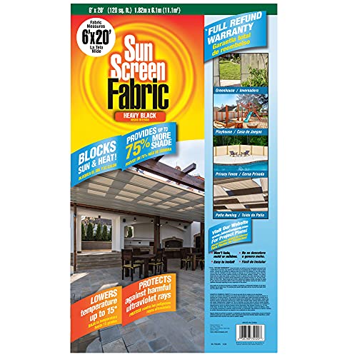 Easy Gardener 75020R, tela protectora solar, reduce la temperatura, proporciona sombra, 6' X