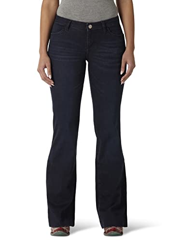 Wrangler Pantalones vaqueros retro Mae de talle medio y pierna ancha para mujer, azul oscuro, 15-32 EE. UU.