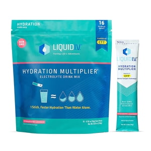 Multiplicador de hidratación líquida I.V.(R) - Limonada de fresa | Polvo de electrolito D
