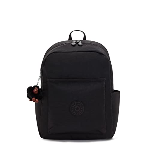 Kipling Bennett, mochila para portátil ligera y minimalista de nailon para mujer, tono negro