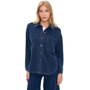 Z SUPPLY Chaqueta vaquera de punto para todo el día para mujer, índigo, M