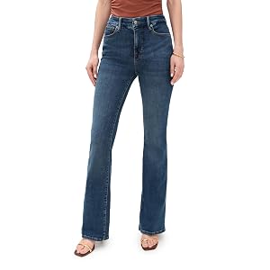 Good American Good Legs - Vaqueros acampanados para mujer, azul004, 14
