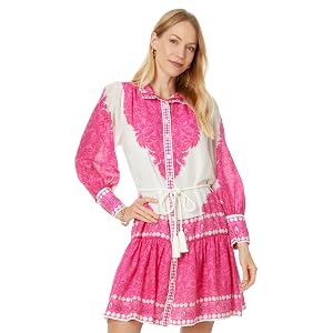 Lilly Pulitzer, Mujer, Vestido Drena, Maracuyá Rosa Jungle Escape Engineered