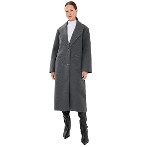 Lioness Abrigo Olsen para Mujer, Gris Marle, XXL