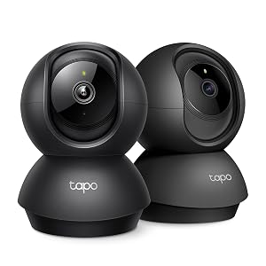 Cámara de seguridad con cable de giro/inclinación para interiores Tapo 2K: funciona como monitor para bebés y Ca para mascotas