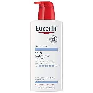 Eucerin Skin Calming Lotion - Loción corporal completa para piel seca y con picazón, avena natural