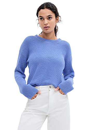 GAP Suéter texturizado para mujer, jacinto brillante, talla pequeña EE. UU.