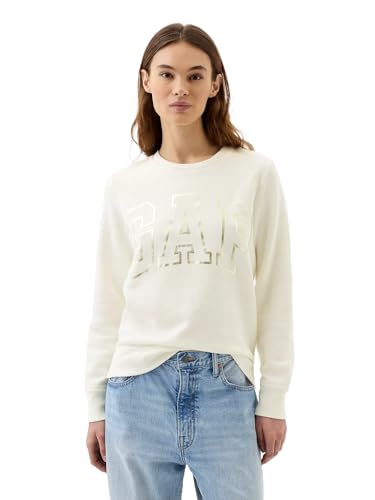 Sudadera con logo sin cierres para mujer GAP New Off White S