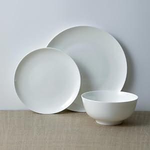 Stone Lain Blair Bone China - Vajilla de porcelana (12 piezas), color blanco