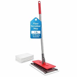 Trapeador para fregar pisos con fácil accesorio de lámina, incluye 10 láminas desechables, Mo