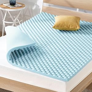 Mejor precio Colchón de espuma viscoelástica con forma de caja de huevos de 1,5 pulgadas,