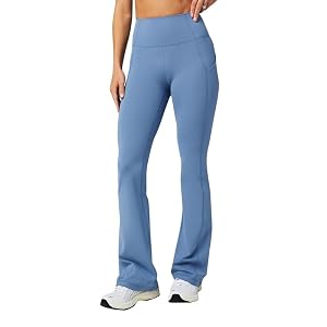 Fabletics Oasis Pureluxe - Pantalón acampanado de cintura alta para mujer, compresión ligera