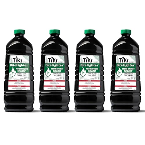 TIKI BiteFighter(R) Repelente de mosquitos Antorcha Combustible 3/4 galón (100 oz.) Paquete de 4, C