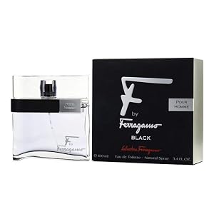 Salvatore Ferragamo F Black Eau De Toilette Spray para hombres, 1.7 onzas líquidas