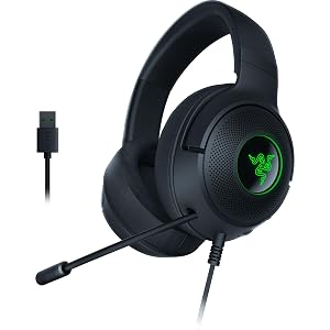 Auriculares para juegos USB con cable Razer Kraken V3 X: construcción liviana - Triforce 40 mm Dr