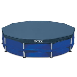 Cobertor para piscina INTEX 28032E: para piscinas con estructura metálica redonda de 15 pies - Incluye amarre de cuerda -
