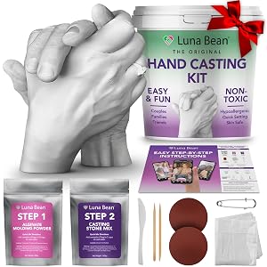 Luna Bean Hand Casting Kit - El kit de molde manual original para parejas - Regalos para