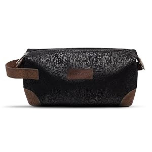 MANSCAPED(R) The Shed Neceser de primera calidad para hombre, kit Dopp de piel sintética, B