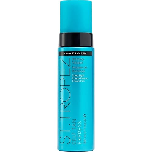 St.Tropez Mousse exprés claro/medio/oscuro de 1 a 3 horas para un sol natural y sin rayas