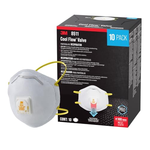 Respirador para partículas N95 3M 8511PB1-A-PS con válvula; 10 Pa