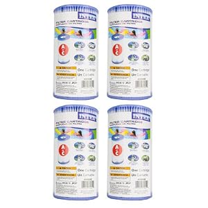 Intex 29000E 8" x 4.25" Tipo A Filtro de repuesto para piscina sobre el suelo de fácil instalación para automóvil
