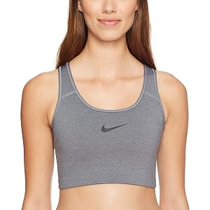 Nike Swoosh Bra 2.0 - Sujetador para mujer (carbono jaspeado, talla grande)