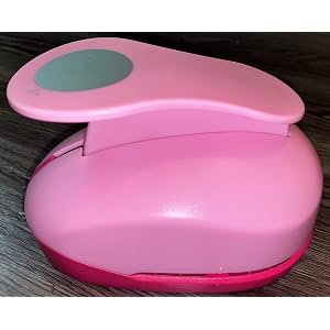 Máquina para hacer espuma Eva rosa - Círculo perforador de 3" pulgadas - Palanca para manualidades DIY Juego de palabras de papel hecho a mano