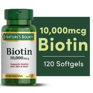 Vitaminas para la piel y las uñas con biotina de Nature's Bounty, favorece la salud del cabello y la piel