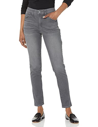 Democracy Absolution - Vaqueros tobilleros de talle alto para mujer, gris, 12 US