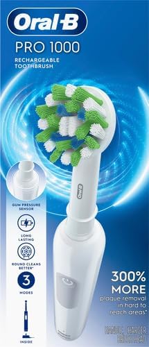 Oral-B Pro 1000 Cepillo de dientes eléctrico recargable, blanco