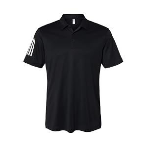adidas - Camiseta deportiva flotante de 3 rayas - A480 - L - Negro/Blanco