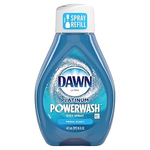 Jabón líquido para platos Dawn Ultra Platinum Powerwash, aroma fresco, 16 onzas, (52366)