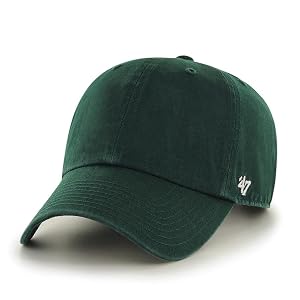Gorro de papá en blanco Clean Up de 47 Brand - Verde oscuro, ajustable