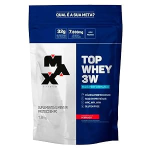 Top Whey 3W - 1800G Refil Morango