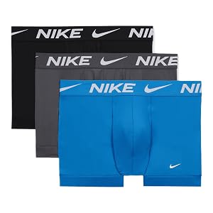Nike Men's Dri-FIT Essential Micro 4" Trunk Boxer Briefs 3 Pack (Medium, Photo B