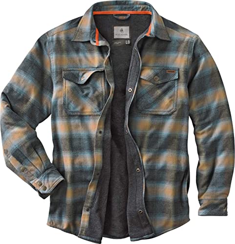 Legendary Whitetails Chaqueta tipo camisa con forro térmico para hombre con aislamiento Shacket Sky
