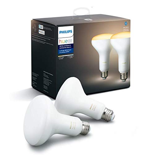 Philips Hue White Ambiance BR30 LED Smart Bulbs, Bluetooth & Zigbee Compatible (