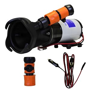 SewerFlo RV Macerator Montaje de estación de descarga RV de liberación rápida 12 V 12 GPM