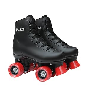 Chicago Boys Rink Roller Skate - Patines cuádruples juveniles negros - Talla J10, Chicago Boy