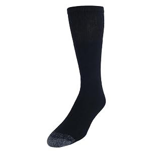 Fruit of the Loom Workgear Crew Calcetines acolchados completos para hombre (paquete de 10), negro