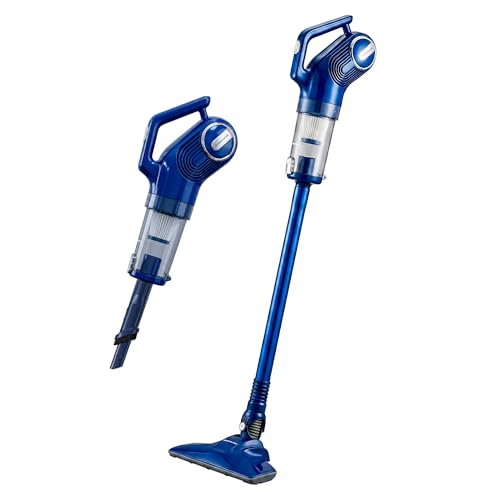OVENTE Aspiradora sin bolsa con cable 2 en 1, 450W, Azul STV345BLS