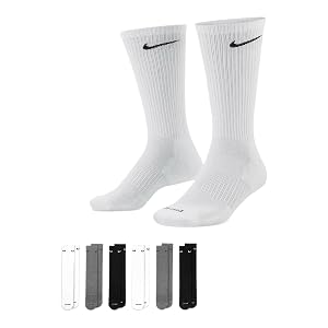 Nike Dri-Fit Training Calcetines acolchados de algodón para hombre (medianos) (6 pares) (SX689
