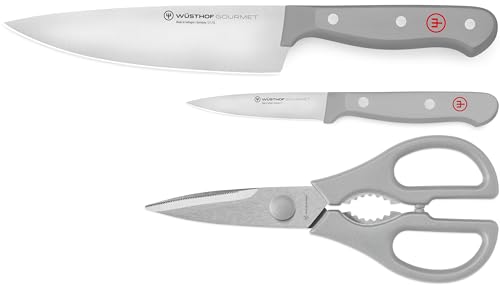 W"USTHOF Gourmet Grey Juego de artículos esenciales de cocina de 3 piezas