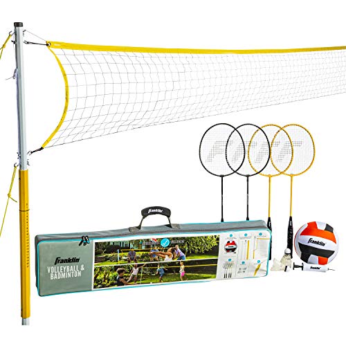 Franklin Sports Family Volleyball Badminton Combo Set