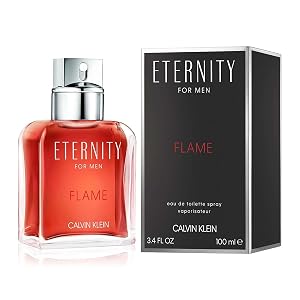 Calvin Klein Eternity Flame Eau De Toilette para hombre - Con notas de ámbar y cuero