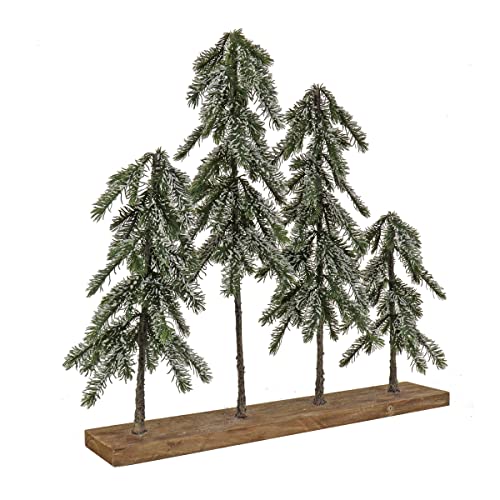 HGTV Home Collection Decoración de árbol invernal, verde, 25 pulgadas